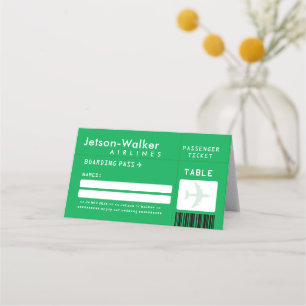 Gast-Hochzeitssitze der hellen Green Airline Platzkarte