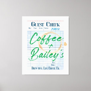 Gast Karo Art Coffee Shop Drink Bestellung erhalte Leinwanddruck