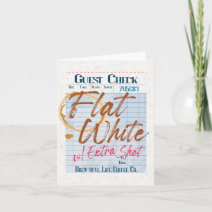 Gast Karo erhalten flach weißer Kaffee Extra Shot