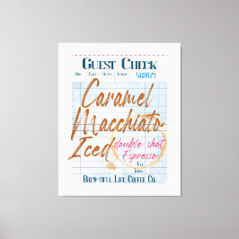 Gast Karo Icciot Coffee Receipt Caramel Macchiato Leinwanddruck