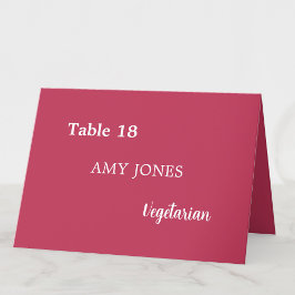Gast Name Meice Choice Cherry Magenta Platzkarte Tischnummer