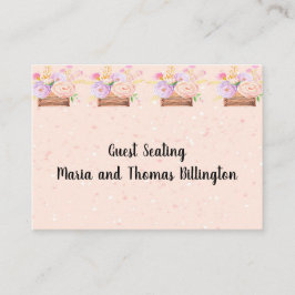 Gast-Sitzerkarte fügt Namen für Blume der Peach hi Begleitkarte