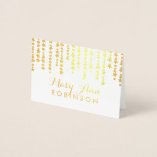 Gast-Sitzplatz-Platzkarte-Gold "unter den Sternen Folienkarte