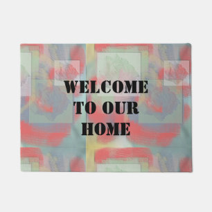 Gast Willkommen Abstrakt Pastel Vacation Rental Fußmatte