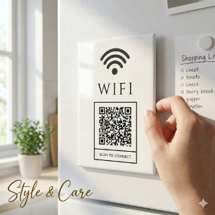 Gäst-WLAN-Magnet-Schild Scanne QR für schnellen Zu Magnet