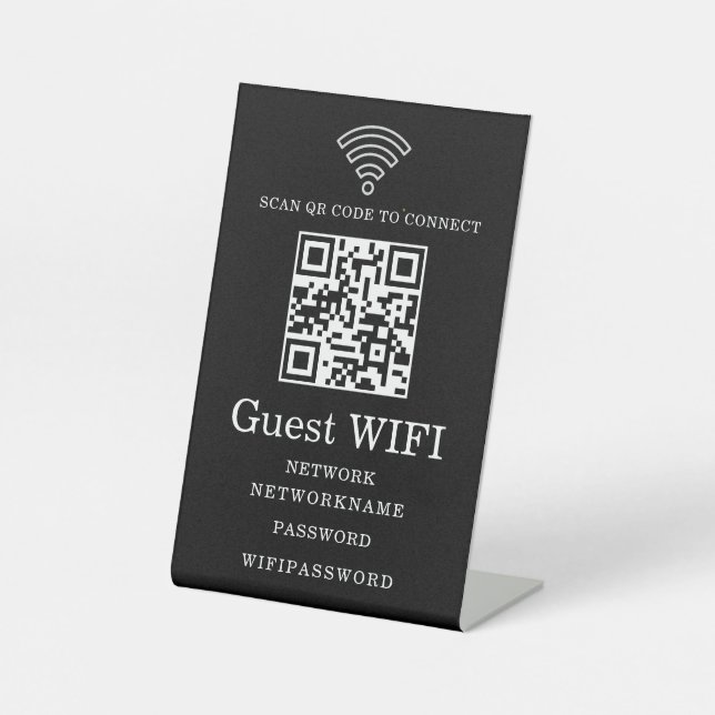 Gäst-WLAN-Schild Sockelschild (Vorderseite)