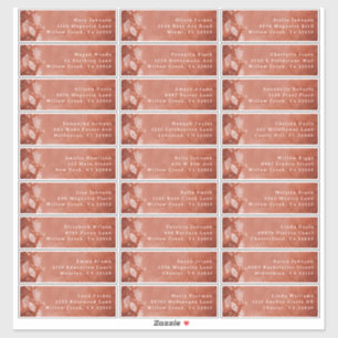 Gastadressaufkleber 'Fall in Love' in Terrakotta Aufkleber