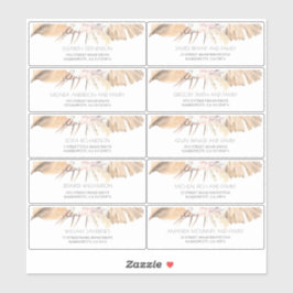 Gastadressen für tropische getrocknete Blätter Aufkleber