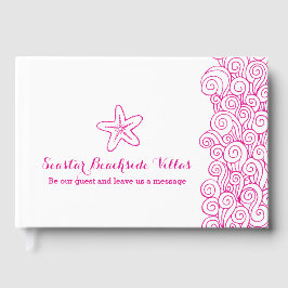 Gastbuch für den Strandurlaub in Rosa Gästebuch