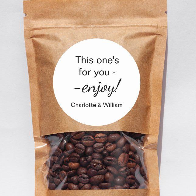 Gäste bevorzugen Schwarz-weiße Hochzeiten Runder Aufkleber (Von Creator hochgeladen)