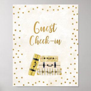 Gäste‑Check‑in Schild für die Brautparty