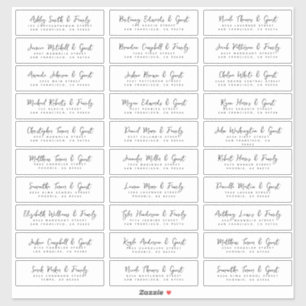 Gästebamen und Adresse Einfach Modernes Design Aufkleber