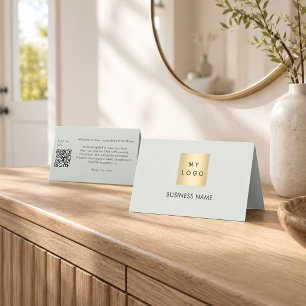 Gästebegrüßungs-QR-Code sage grüne Hotelzimmerkart Platzkarte