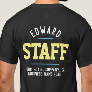 Gästebetreuung-Personal T-Shirt mit beidseitigem D