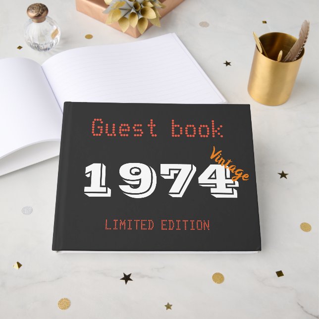 Gästebuch 1974 Jahre Geburtstagsgeschenk (Vorderseite Offen)