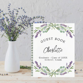 Gästebuch Abschluss lavender violet eucalyptus Notizbuch