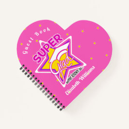 Gästebuch Abschluss Super Grad Pink Herz Custom Notizbuch
