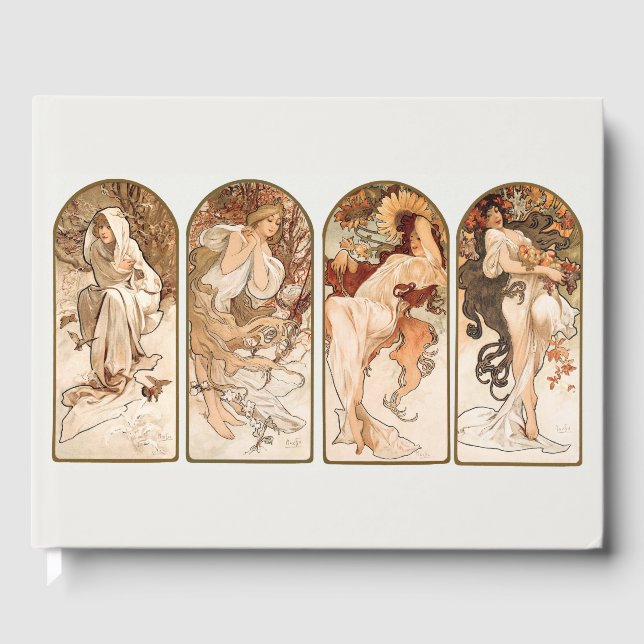 GÄSTEBUCH : ALPHONS MARIA MUCHA : DIE SAISONEN (Vorderseite)