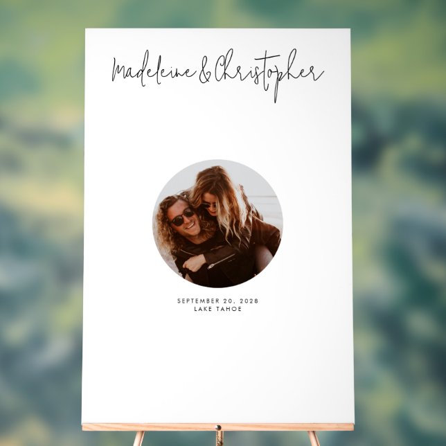 Gästebuch-Alternative Foto für Hochzeiten Acrylschild (Neutral)