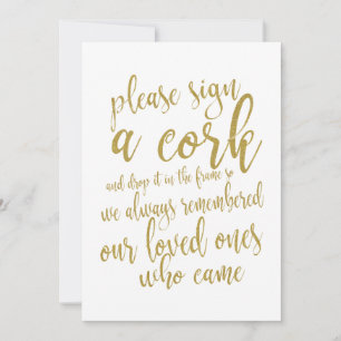 Gästebuch aus Kork - preiswerte goldene Hochzeitst