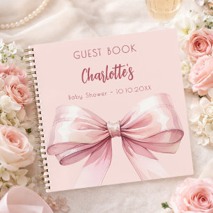 Gästebuch Baby Dusche Rosa Bug Girl Notizbuch