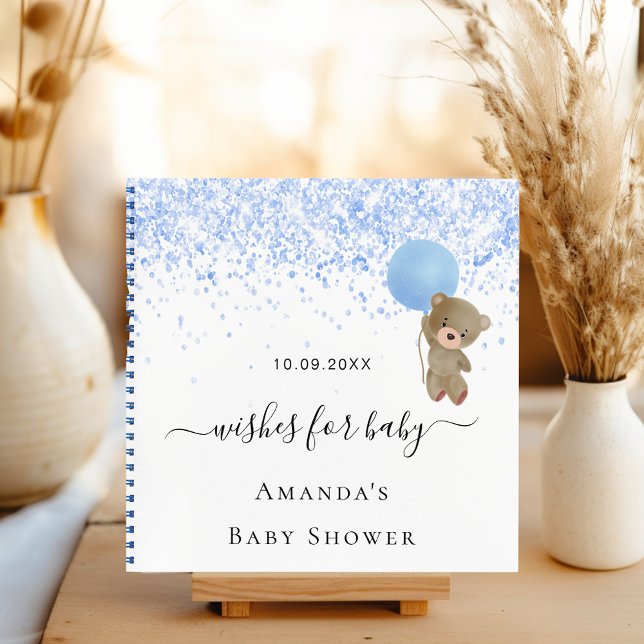 Gästebuch Baby Showboy Blue Teddy Bär Notizbuch (Von Creator hochgeladen)