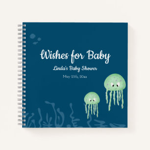 Gästebuch Baby Showjellyfish Boy Blue Notizbuch