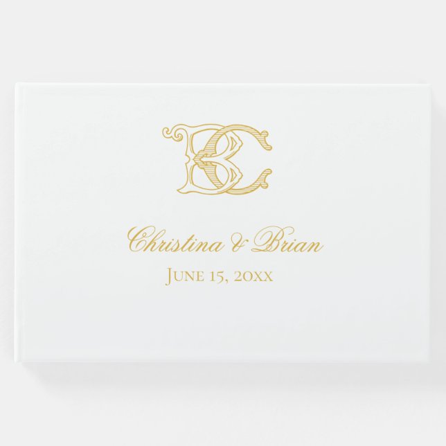 Gästebuch BC Monogram oder CB Monogram (Vorderseite)