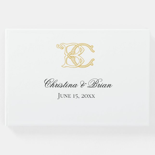 Gästebuch BC Monogram oder CB Monogram (Vorderseite)