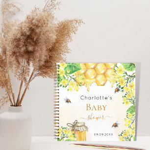 Gästebuch Bienen Honiggelbe Blumen Babydusche Notizbuch