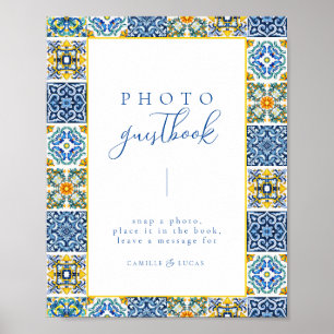 Gästebuch Blue Mediterranean Tile and Citrus