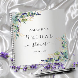 Gästebuch Brautparty eucalyptus silver Notizbuch