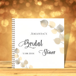 Gästebuch Brautparty golden eucalyptus Notizbuch