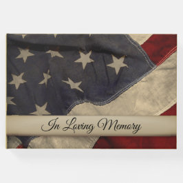 Gästebuch der amerikanischen Flagge