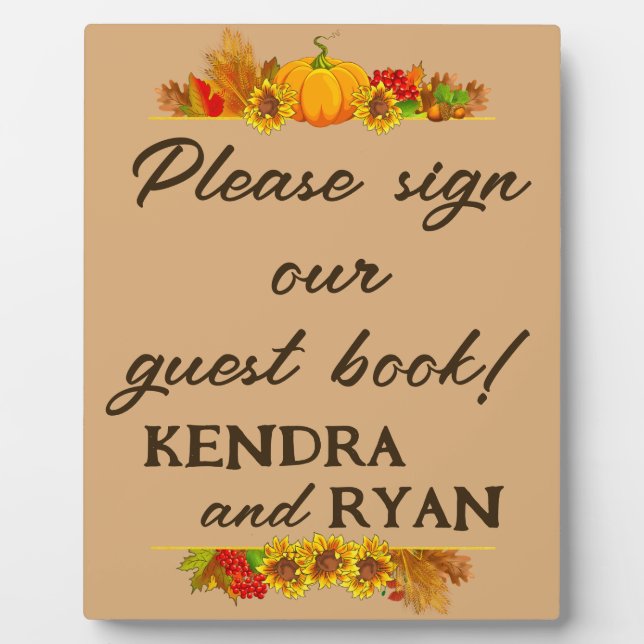 Gästebuch der Bauer Herbst Fotoplatte (Vorderseite)