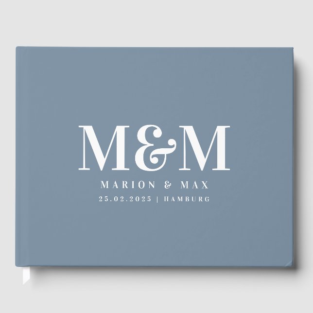 Gästebuch Dusty Blue 01 (Vorderseite)