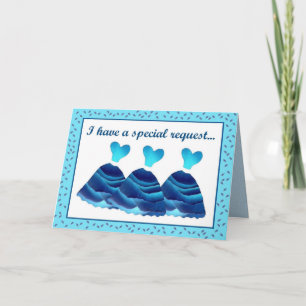 Gästebuch Einladung mit blauen Kleider