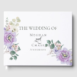 Gästebuch   Elegante Wasserfarbenpeonies