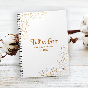 Gästebuch für Ahornleaf-Edge-Hochzeit im Herbst Notizblock