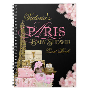 Gästebuch für Baby-Party in Paris Notizblock