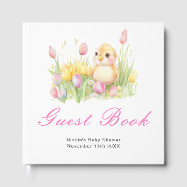 Gästebuch für Baby Shower mit Frühlingsküken