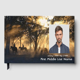 Gästebuch für die Trauerfeier Pferd Cowboy Reiter