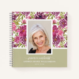 Gästebuch für Gedenkfeier oder Beerdigung des Foto Notizbuch