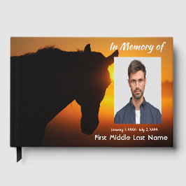 Gästebuch für Gedenkfeier Pferd Cowboy Reiter