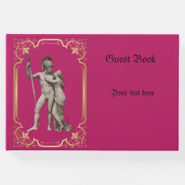 Gästebuch für Hochzeiten, klassisch in Rosa und Go