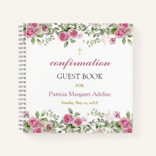 Gästebuch für Rosa und Gold Floral Notizbuch