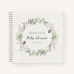 Gästebuch für Wildflower-Baby-Party Notizbuch