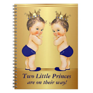 Gästebuch für Zwilling Prinzen Baby Shower Notizblock