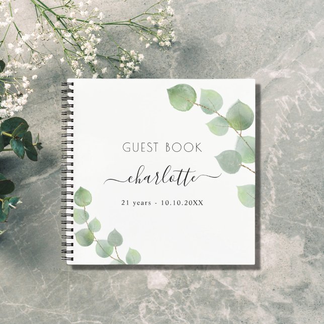 Gästebuch Geburtstag Eukalyptus Grüne Notizbuch (Von Creator hochgeladen)