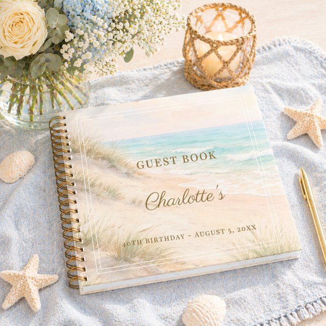 Gästebuch Geburtstag Sommer Strand Küste Notizbuch (Von Creator hochgeladen)
